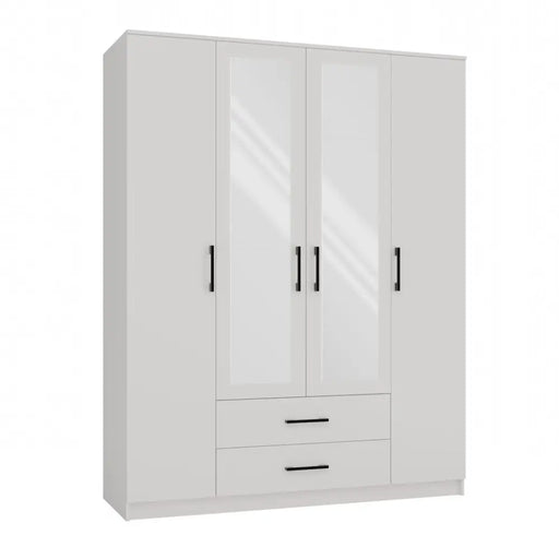 Topeshop ROMANA 160 BIEL гардероб/килер за спалня 11 рафта