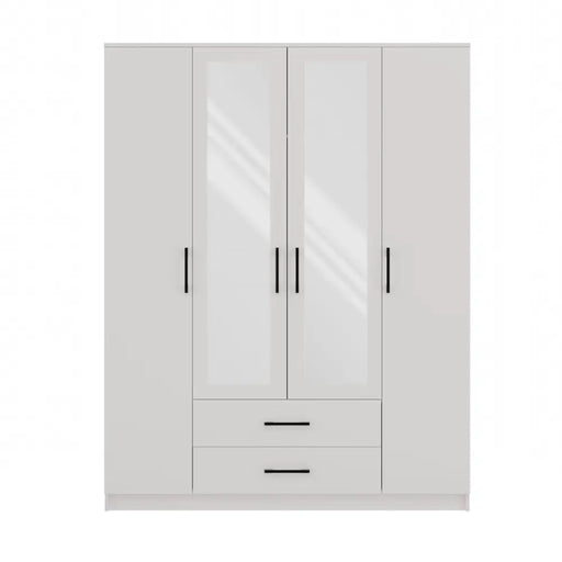 Topeshop ROMANA 160 BIEL гардероб/килер за спалня 11 рафта