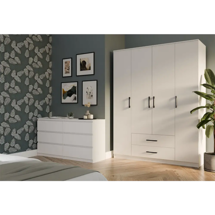 Topeshop ROMANA 160 BIEL KPLB гардероб/килер за спалня 11