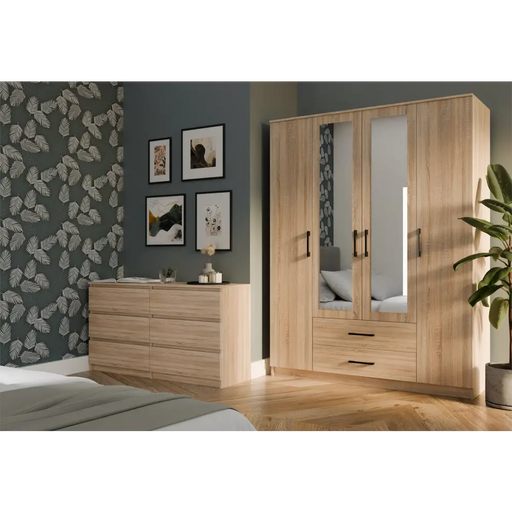 Topeshop ROMANA 160 SON гардероб/килер за спалня 11 рафта 4