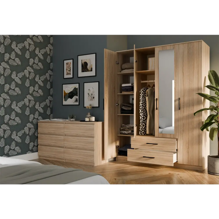 Topeshop ROMANA 160 SON гардероб/килер за спалня 11 рафта 4