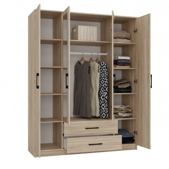 Topeshop ROMANA 160 SON гардероб/килер за спалня 11 рафта 4
