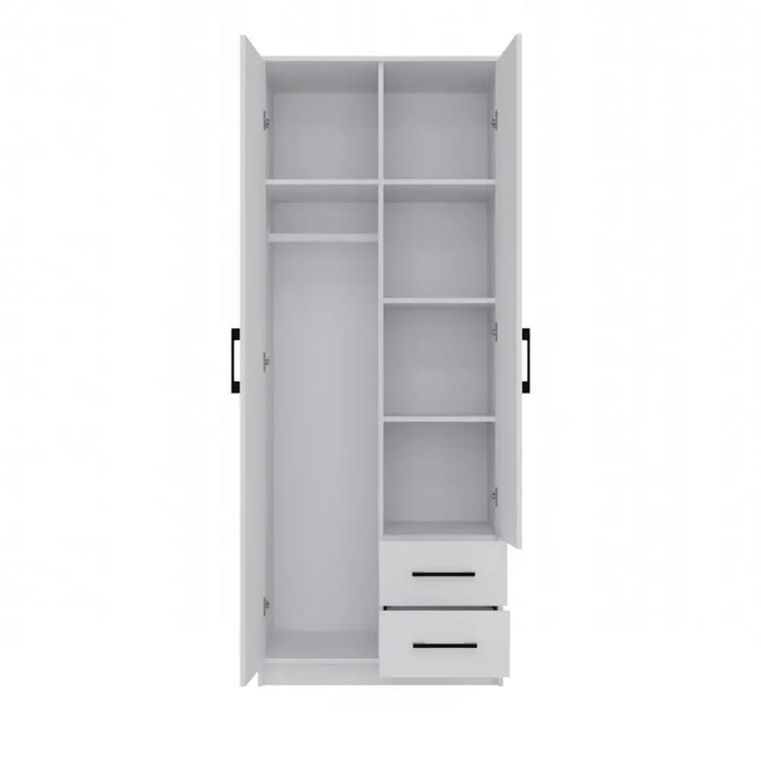 Topeshop ROMANA 80 BIEL L гардероб/килер за спалня 5 рафта