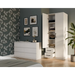 Topeshop ROMANA 80 BIEL L гардероб/килер за спалня 5 рафта