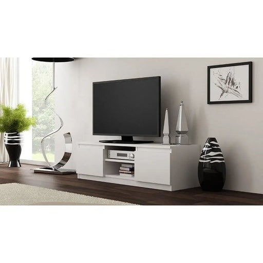 Topeshop RTV120 BIEL Стойка за телевизор/развлекателен