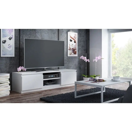Topeshop RTV140 BIEL Стойка за телевизор/развлекателен