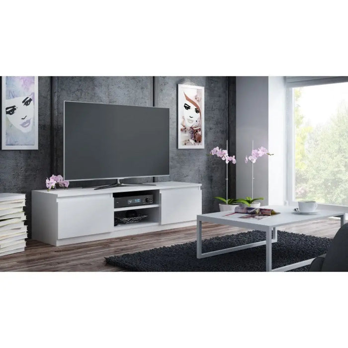 Topeshop RTV140 BIEL Стойка за телевизор/развлекателен