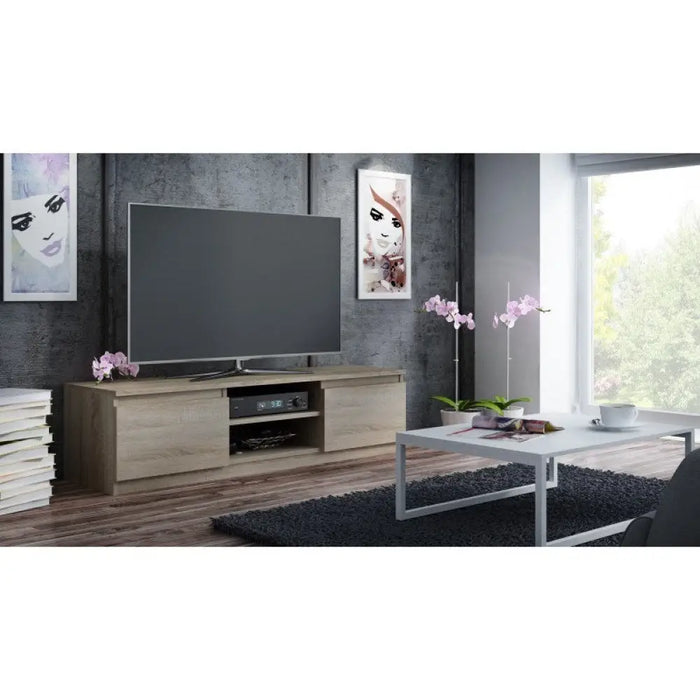 Topeshop RTV140 SONOMA Стойка за телевизор/развлекателен