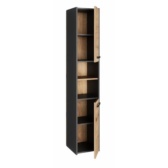 Topeshop S30 АНТРАЦИТ/АРТИСАН шкаф за баня