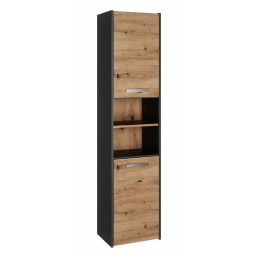 Topeshop S40 ANTRACYT/ARTISAN шкаф за баня