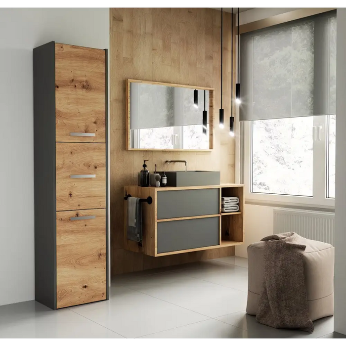 Topeshop S43 ANTRACYT/ARTISAN офис библиотека