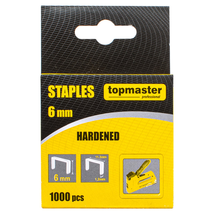 СКОБИ ЗА ТАКЕР 6 ММ TOPMASTER 1000 БРОЯ