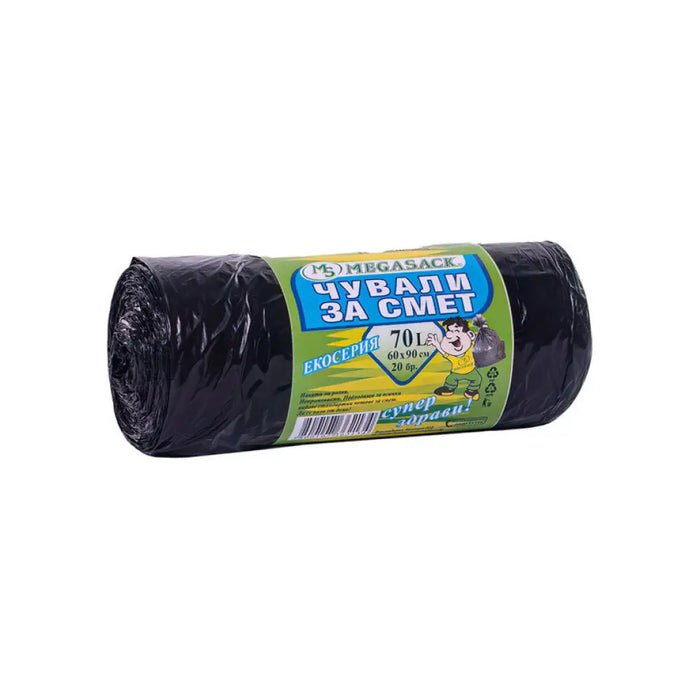 ТОРБИ ЗА ОТПАДЪЦИ MEGASACK 70L 60 CM Х 90 СМ 20 БР MEGAPORT