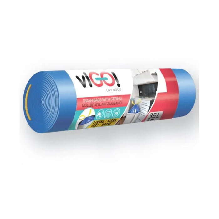 ТОРБИ ЗА СМЕТ BLUE 35L С ВРЪЗКА HD 15 БР. STANDARD VIGO