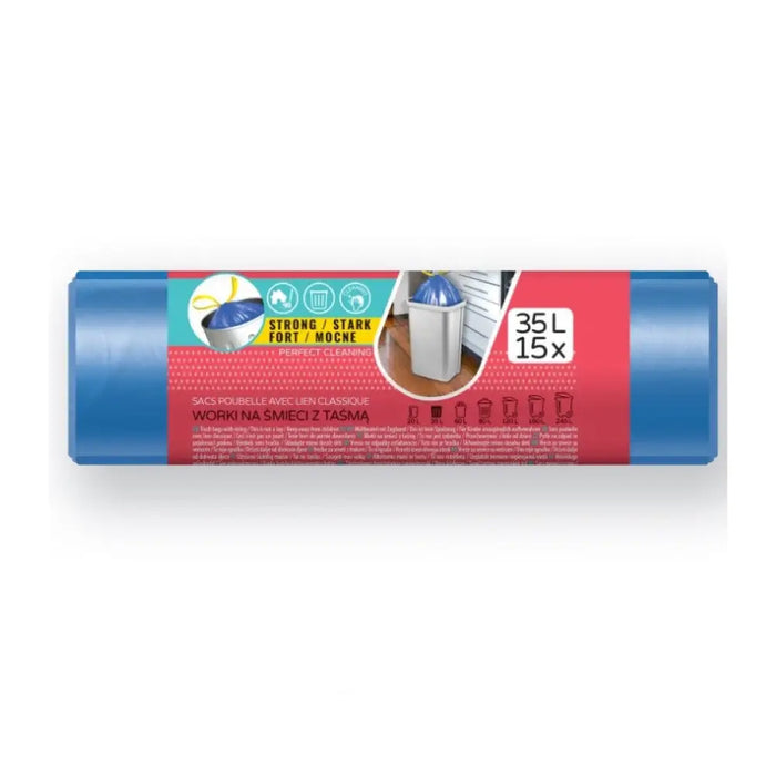 ТОРБИ ЗА СМЕТ BLUE 35L С ВРЪЗКА HD 15 БР. STANDARD VIGO