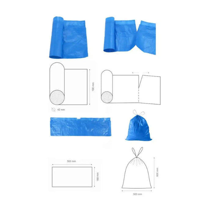 ТОРБИ ЗА СМЕТ BLUE 35L С ВРЪЗКА HD 15 БР. STANDARD VIGO