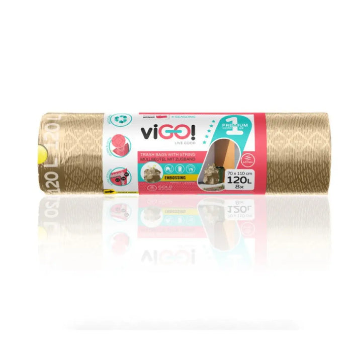 ТОРБИ ЗА СМЕТ GOLD 120L С ВРЪЗКА 8БР. PREMIUM №1 VIGO