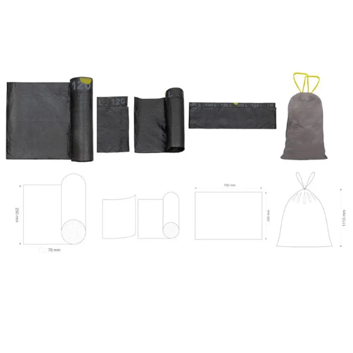 ТОРБИ ЗА СМЕТ SILVER 120L С ВРЪЗКА 8БР. PREMIUM №1 VIGO