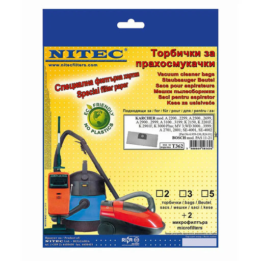 Торбички NITEC за прахосмукачки WD3