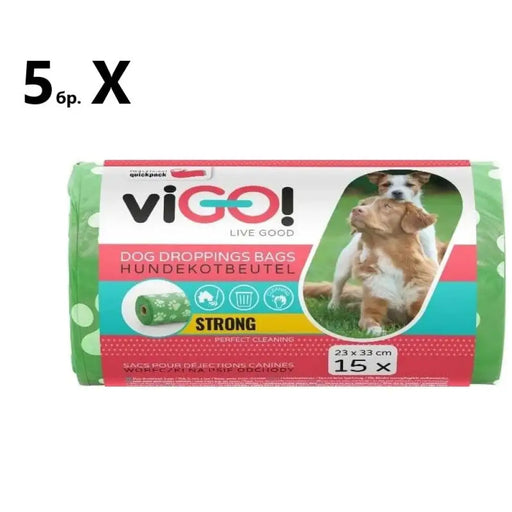 ТОРБИЧКИ ЗА КУЧЕШКИ ИЗПРАЖНЕНИЯ 5 РОЛКИ х 15 бр. PREMIUM