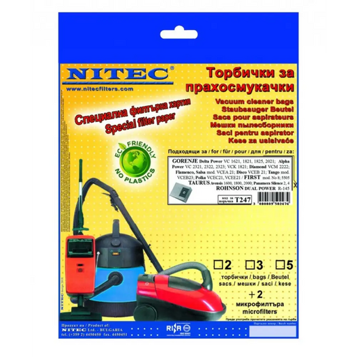 Торбичка за прахосмукачка NITEC T247