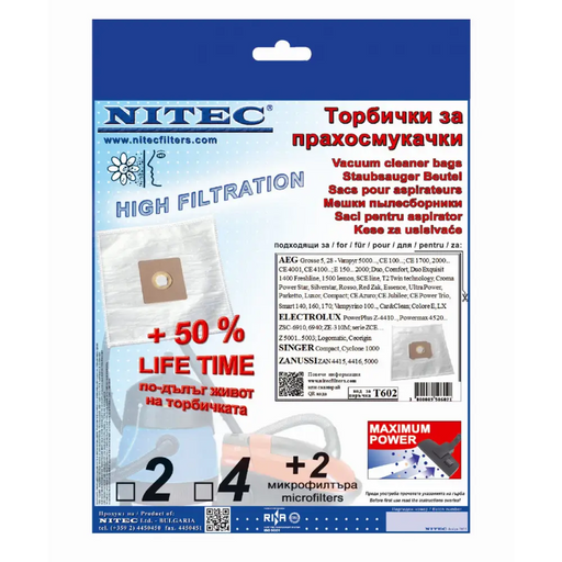 Торбичка за прахосмукачка NITEC T602