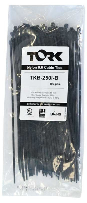 Кабелни превръзки Tork - 3.6 x 250 mm, 100 броя
