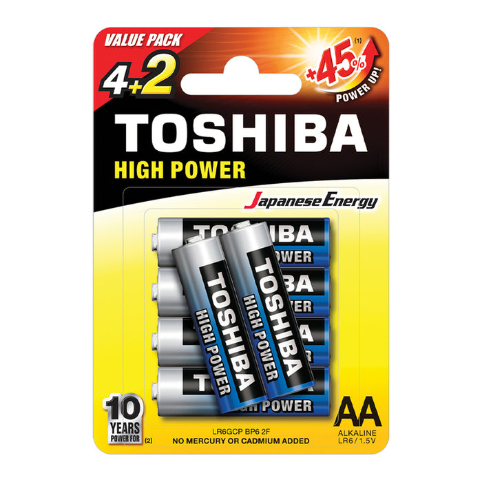 БАТЕРИИ TOSHIBA AA LR6
