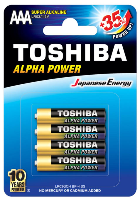 БАТЕРИЯ TOSHIBA LR03 ALPHA
