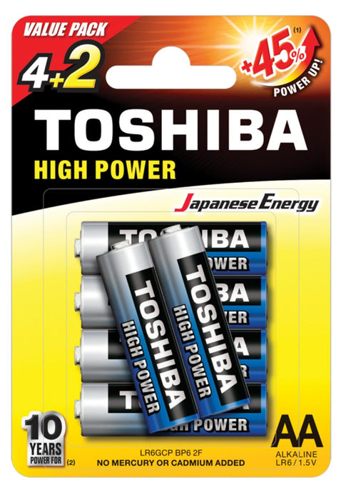 БАТЕРИЯ TOSHIBA LR6 4+2 БР
