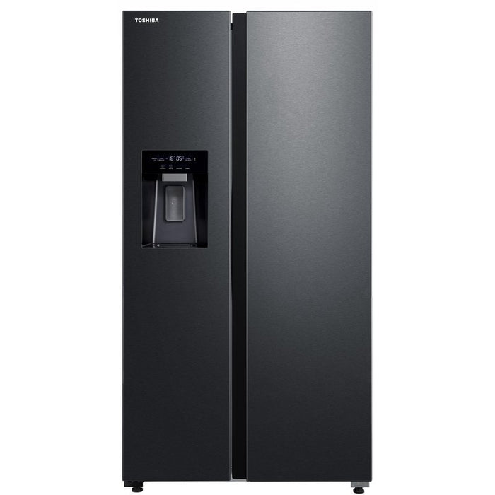Хладилник Side-by-Side Toshiba GR-RS755WI-PMJ(05) , 568 l, E , No Frost , Черна неръждаема стомана