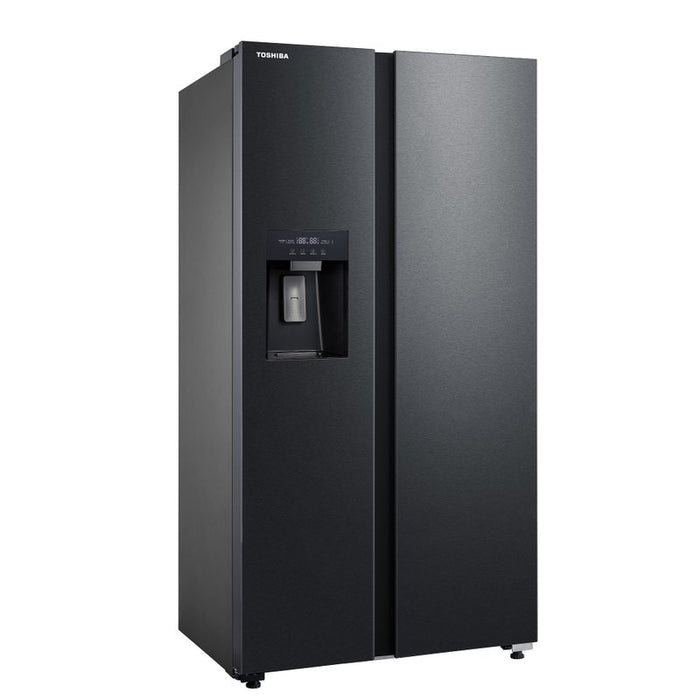 Хладилник Side-by-Side Toshiba GR-RS755WI-PMJ(05) , 568 l, E , No Frost , Черна неръждаема стомана