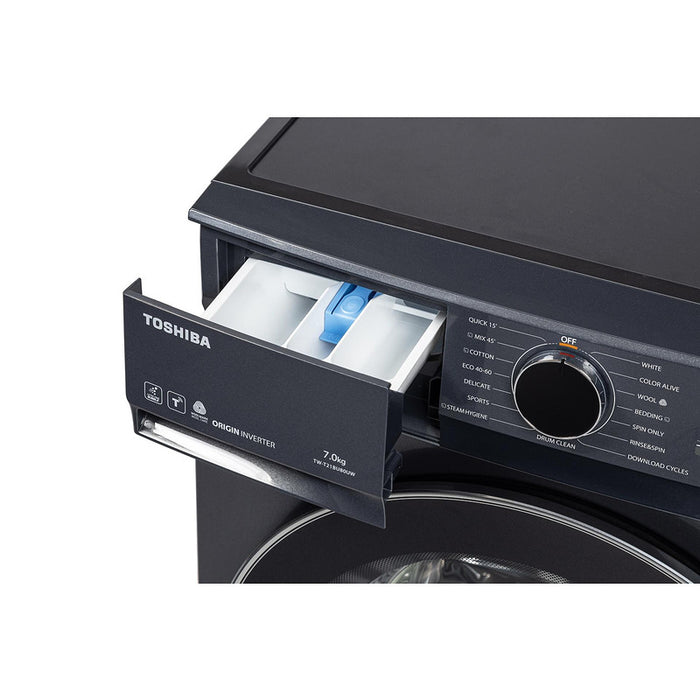 Пералня Toshiba TW-T21BU80UWBK(MG) , 1200 об./мин., 7.00 kg, A , Inox