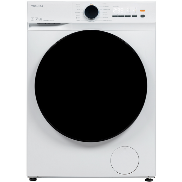 Пералня Toshiba TW-T21BU80UWBK(WW) , 1200 об./мин., 7.00 kg, A , Бял