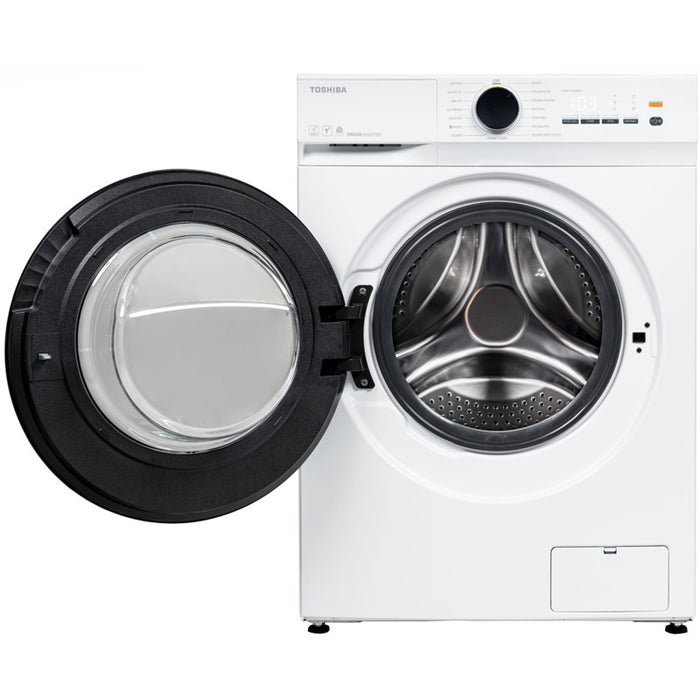 Пералня Toshiba TW-T21BU90UWBK(WW) , 1400 об./мин., 8.00 kg, A , Бял