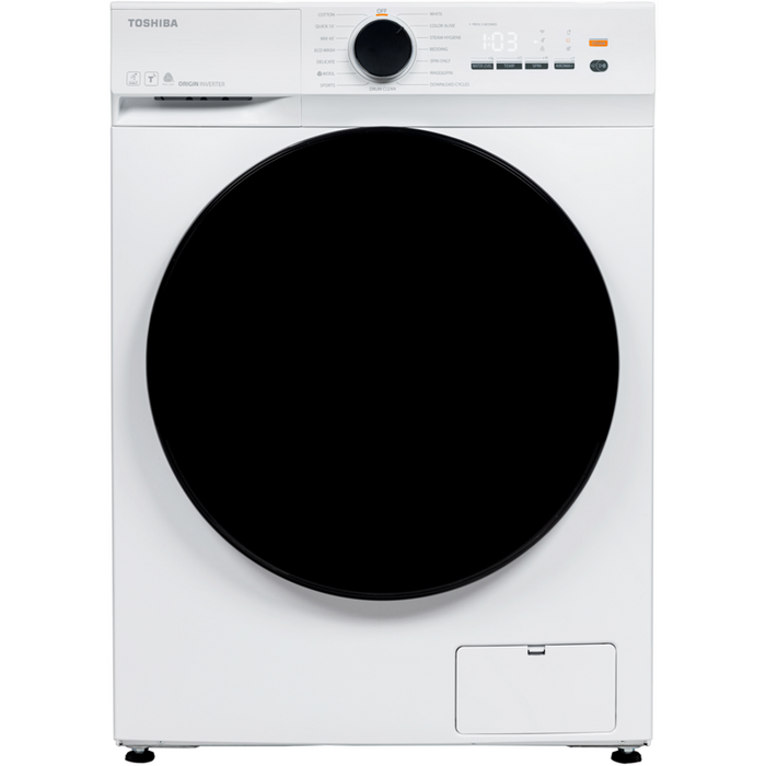 Пералня Toshiba TW-T21BU90UWBK(WW) , 1400 об./мин., 8.00 kg, A , Бял
