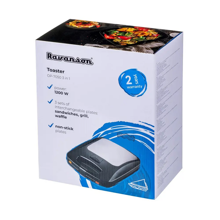Тостер Ravanson OP-7050 Черен Сребрист 1200 W