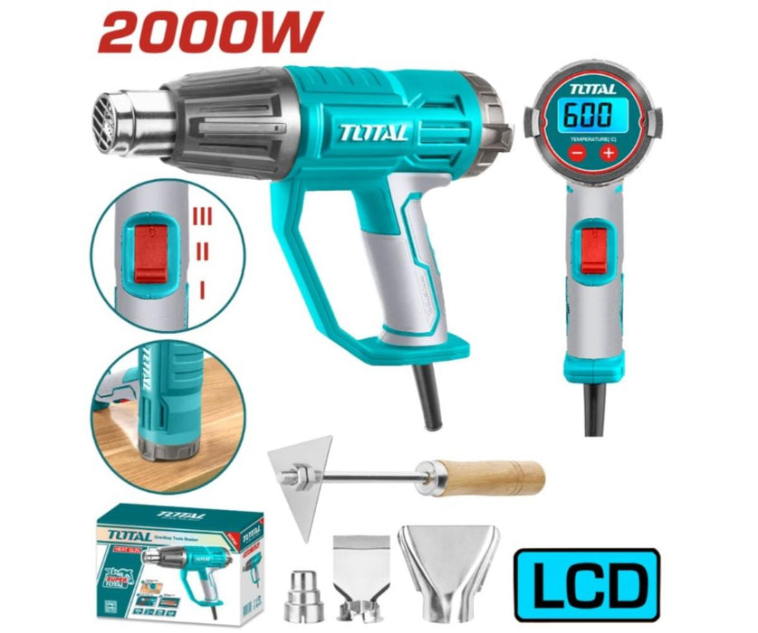 ПИСТОЛЕТ ЗА ГОРЕЩ ВЪЗДУХ 2000W 600°TOTAL