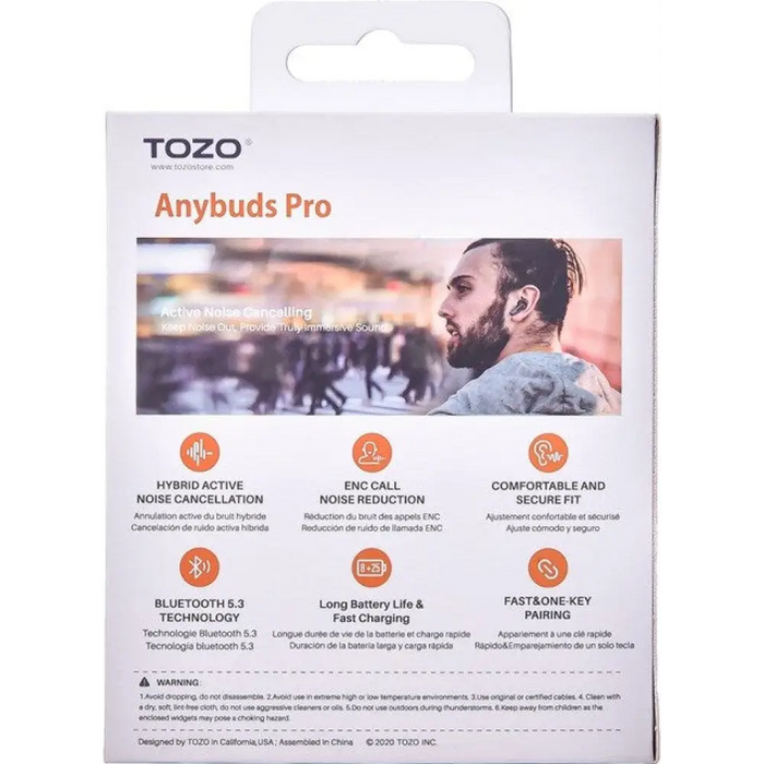 TOZO Anybuds Pro True Wireless Stereo (TWS) In-Ear USB