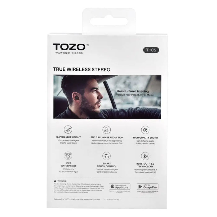 TOZO T10S True Wireless Stereo (TWS) In-Ear USB Type-C