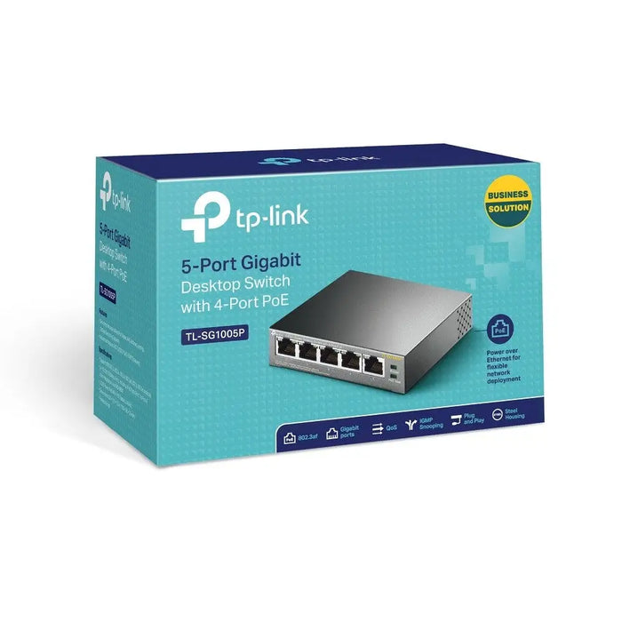 TP-Link 5-портов гигабитов настолен PoE комутатор с 4 порта