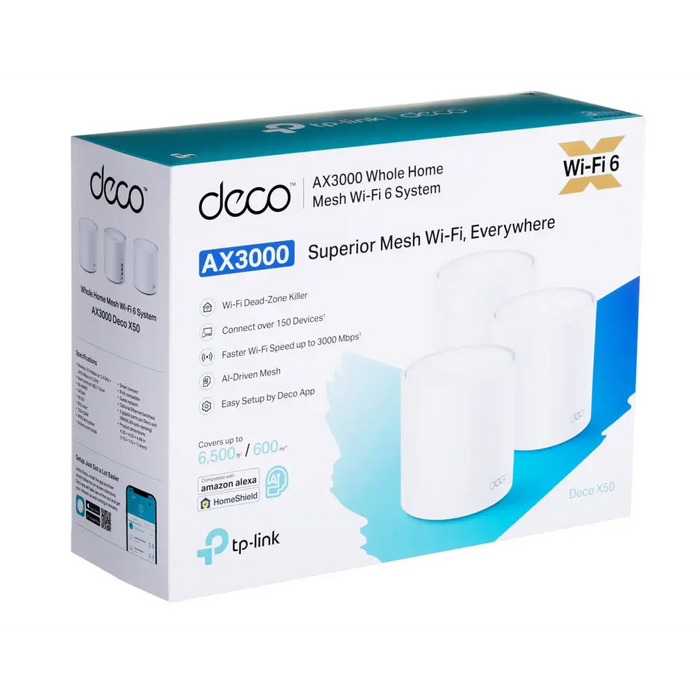 TP-Link AX3000 Мрежова WiFi 6 система за цял дом 3 пакета