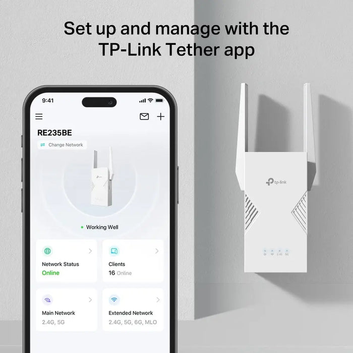 TP-Link BE3600 Мрежов предавател и приемник Бял 2500 Mbit/s