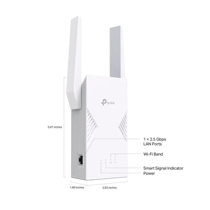 TP-Link BE3600 Мрежов предавател и приемник Бял 2500 Mbit/s