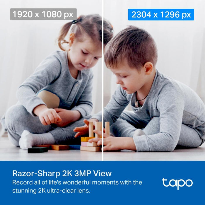 Охранителна WiFi камера TP-Link Tapo C210P2, 360&deg;, Pan/Tilt - 2 Броя