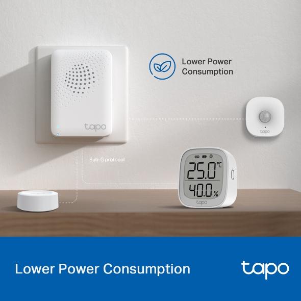 TP LINK интелигентен хъб със звънец H100, аларма, координира се с интелиг. сензори Tapo, свързва до 64 интелиг. у-ва, звънец, Wi-Fi