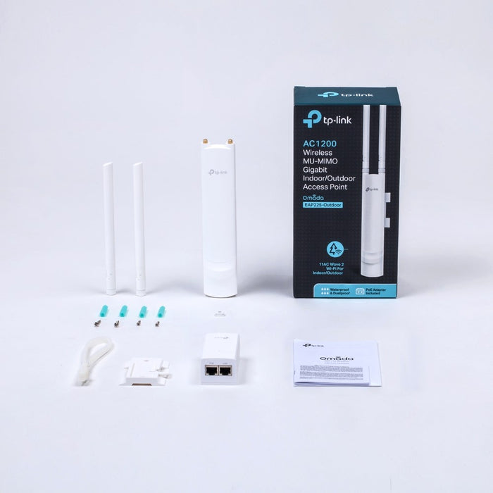 TP-Link Omada EAP225-Outdoor 1200 Mbit/s бяло захранване през Ethernet (PoE)