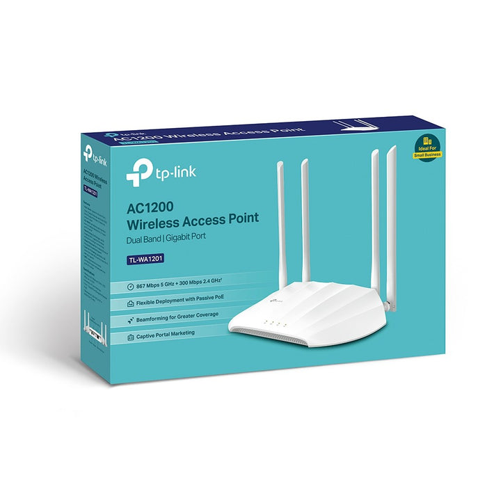 TP-LINK TL-WA1201 безжична точка за достъп 867 Mbit/s Power over Ethernet (PoE) Бял