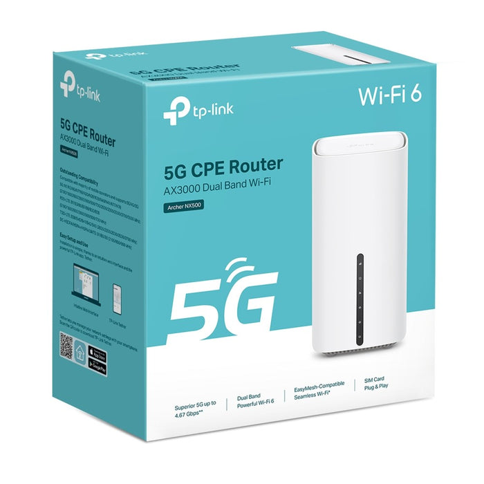 Безжичен рутер TP-Link Archer NX500 Gigabit Ethernet Двубандов (2.4 GHz / 5 GHz) 5G Бял