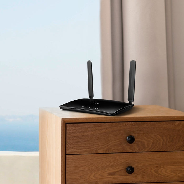 TP-LINK TL-MR6400 безжичен рутер Еднобандов (2,4 GHz) Fast Ethernet 3G 4G Черен